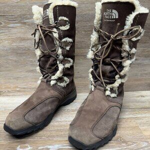 The North Face Abby III Brown Suede Mid Calf Boots Women's Size 9